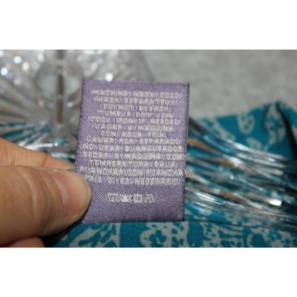 Laura Scott Petite XL‎ Women's Paisley Print Blouse Button Up 3/4 Sleeve - Picture 5 of 6